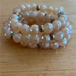 Elegant Cream Beaded Bracelet